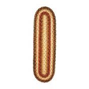 Home Spice Decor 8" x 28" Stair Tread Oval Russett Jute Braided Accessories, Set of 13