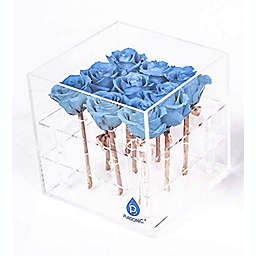 Pursonic 100% Real All Natural Premium Preserved Roses, Lasts for at Least 1 Year! (Baby Blue, 9)