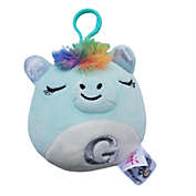 Scented Squishmallows Justice Exclusive Crystal the Unicorn Letter &quot;G&quot; Clip On Plush Toy