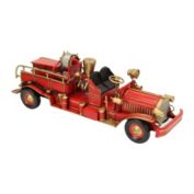 Cheungs Hand Painted Metal Home Decor Red Fire Engine