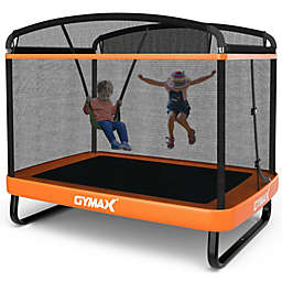 Gymax 6FT Kids Recreational Trampoline W/Swing Safety Enclosure Indoor/Outdoor