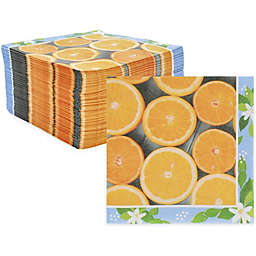 Sparkle and Bash Orange Paper Napkins, Citrus Fruit Summer Party Decorations (6.5 In, 150 Pack)