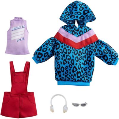 Barbie Fashions 2-Pack Clothing Set, 2 Outfits Doll Include Animal-Print Hoodie Dress