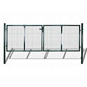 Home Life Boutique Fence Gate Steel 120.5"x68.9" Green