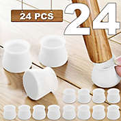 Donwell-tech 24-Pieces Table Chair Leg Caps Silicone Furniture Silicon Protection Cover Pads