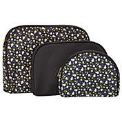 Glamlily 3 Pieces Daisy Makeup Bags Set for Women, Cosmetic Travel Pouch Toiletry Organizer