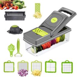 Infinity Merch 15-In-1 Vegetable Fruit Chopper Cutter Food Onion Veggie Dicer Slicer Kitchen