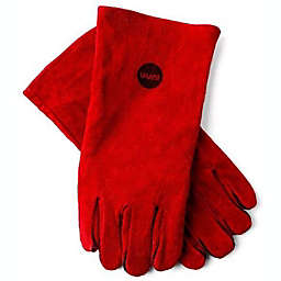 OONI Leather Gloves Heat Resistant Cotton Lined Welders Design Red UUNI-Gloves