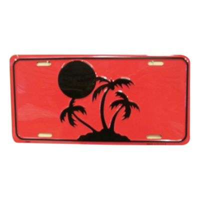 Smart Blonde Island Palms Novelty Vanity Metal License Plate Tag Sign