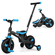 Gymax 5-in-1 Kids Bicycle Foldable Toddler Balance Bike W/ Detachable Push Handle
