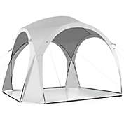 Slickblue 11 x 11 Feet Patio Sun Shade Shelter Canopy Tent Portable UPF 50+ Outdoor Beach-White