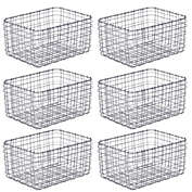 mDesign Bedroom Metal Basket Bin for Storage & Organizing  - 6 Pack