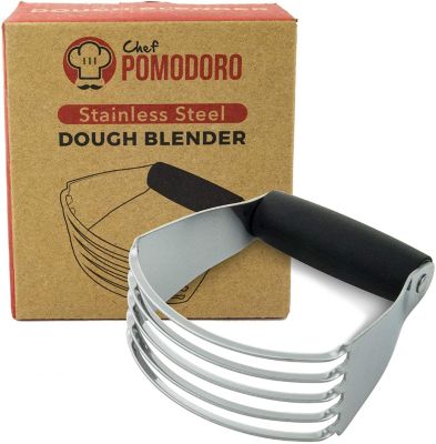 Chef Pomodoro Multi-Purpose Dough Blender, Stainless Steel Blades, Heavy Duty Pastry Cutter & Dough Mixer