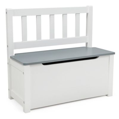 Costway Kids Wooden Bench Chair Storage Stool
