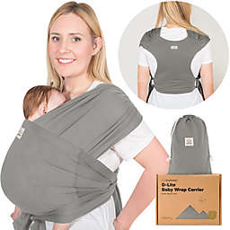 KeaBabies D-Lite Baby Wrap Carrier, Adjustable Baby Carrier, Baby Sling, Newborn, Infant, Toddler 7-44lbs (Graphite)