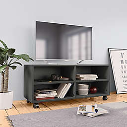vidaXL TV Cabinet with Castors Gray 35.4
