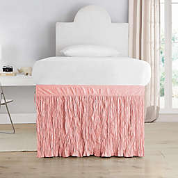 Byourbed Crinkle Dorm Sized Bed Skirt Standard 30