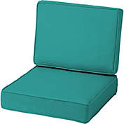 Arden Selections ProFoam EverTru Acrylic Deep Seat Patio Cushion Set, Surf Teal, 24 x 24 x 6"