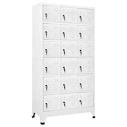 vidaXL Locker Cabinet with 18 Compartments Metal 35.4