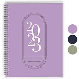 Rileys 2023 Weekly Planner - Annual Weekly & Monthly Agenda Planner, Jan - Dec 2023, Flexible Cover, Notes Pages, Twin-Wire Binding (8.5 x 11-Inches, Lilac)
