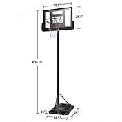 Costway Height Adjustable Portable Shatterproof Backboard Basketball Hoop