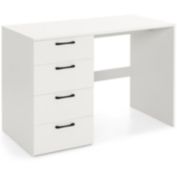 Slickblue 43.5 Inch Computer Desk with 4 Large Drawers-White