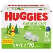 Huggies Natural Care Sensitive Baby Wipes, Fragrance Free (1088 ct.)