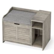 Idealhouse Cat Litter Box Enclosure with Top Opening and Cushion