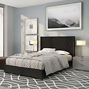 Flash Furniture Riverdale Full Size Tufted Upholstered Platform Bed in Black Fabric