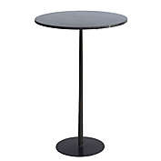 BIDK Home 41" Black Contemporary Round Bar Height Table