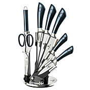 Berlinger Haus 8-Piece Knife Set w/ Acrylic Stand Aquamarine Collection