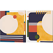 Great Art Now Modern Glam by Megan Gallagher 12-Inch x 15-Inch Canvas Wall Art (Set of 2)