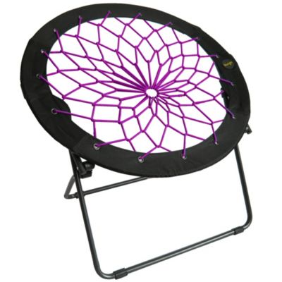 Zenithen Limited Bungee Folding Dish Circular Dorm/Bedroom Chairs (Pack of 1, Plum)