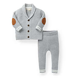 Hope & Henry Baby Cardigan and Sweater Legging Set (Gray Heather, 18-24 Months)