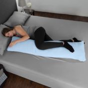 Lavish Home Blue Memory Foam Body Pillow Side Sleepers Aching Legs RLS Zippered Cover Pregnancy Pillow