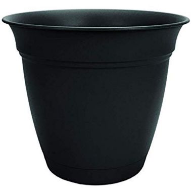 The HC Companies Eclipse Round Planter, Black -16. View a larger version of this product image.