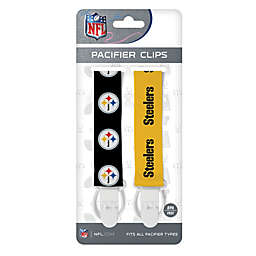 BabyFanatic Officially Licensed Unisex Pacifier Clip 2-Pack - NFL Pittsburgh Steelers - Officially Licensed Baby Apparel