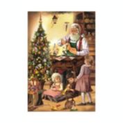 Korsch Seasonal Decorative Woodworking Santa with Children Christmas Advent Calendar -
