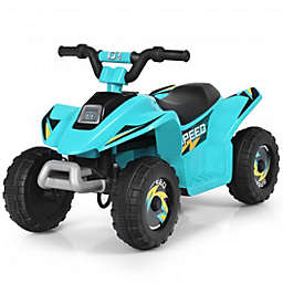 Costway 6V Kids Electric ATV 4 Wheels Ride-On Toy -Blue