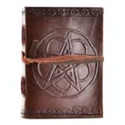 Azuregreen Pentagram leather blank journal w/ cord