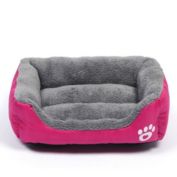 Smilegive Washable Pet Dog Cat Bed Puppy Cushion House Pet Soft Warm Kennel Dog Mat Blanket (Pink-L)