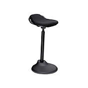 SONGMICS Adjustable Standing Desk Chair 24.8"-34.6", Swivel Ergonomic Standing Stool, Sitting Balance Chair Office, Swivel Stool Anti-Slip Bottom Pad, Comfortable and Breathable Seat, Black