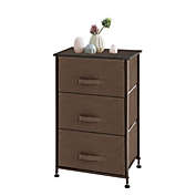 Inq Boutique 3-Tier Dresser Drawer, Storage Unit with 3 Easy Pull Fabric Drawers,Metal Frame,