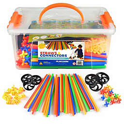 Playlearn Straws and Connectors with Wheels - 300 Piece