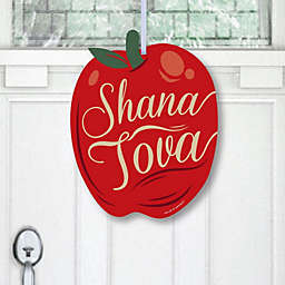 Big Dot of Happiness Rosh Hashanah - Hanging Porch New Year Party Outdoor Decorations - Front Door Decor - 1 Piece Sign