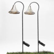 Evergreen Set of 2 Solar lantern with stake, Hummingbird