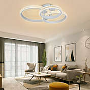 Stock Preferred 3-Rings Flush Mount LED Ceiling Light Fixtures with Remote in 75W Dimmable
