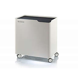 Trash Can, Recycling Bin, ECOBOX with soft closing system. White - Black top lid