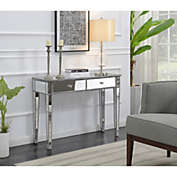 Convenience Concepts Gold Coast Mirrored Desk , Weathered Gray