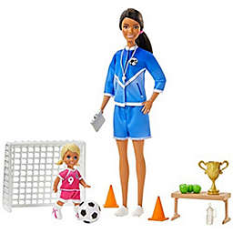 Barbie Soccer Coach Playset with Brunette Soccer Coach Doll, Student Doll and Accessories